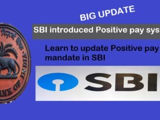SBI Positive pay system SBI Bank