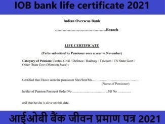 IOB life certificate thumb