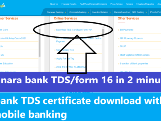 Canara bank TDS certificate