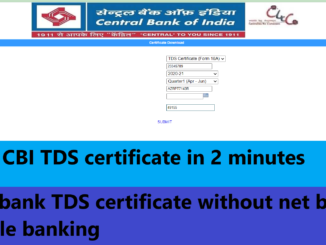 central bank TDS certificate