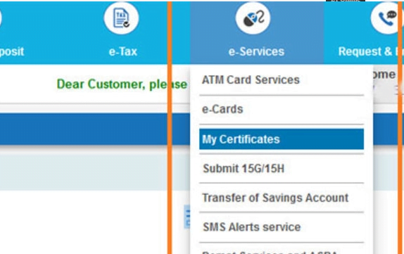 SBI bank interest certificate