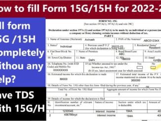 form 15g fill up