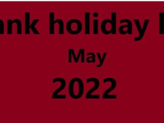 bank holidays in may 2022